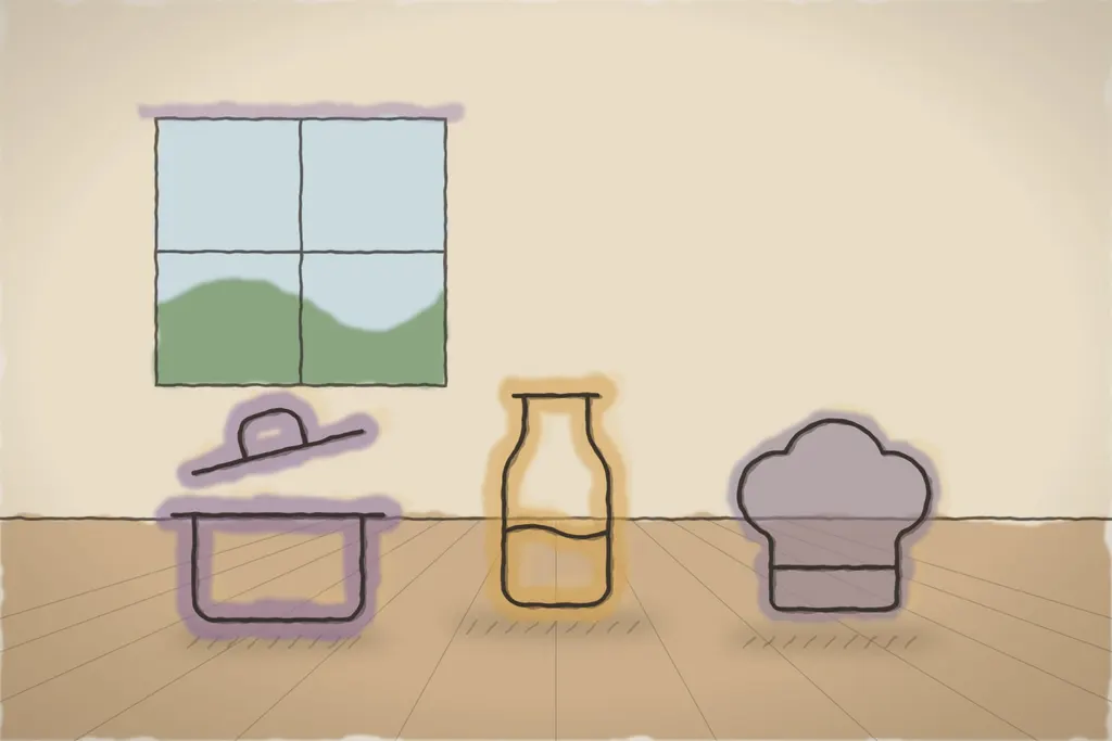 Atelierul de făcut caș, cu ceaunul de lapte (ilustrație)